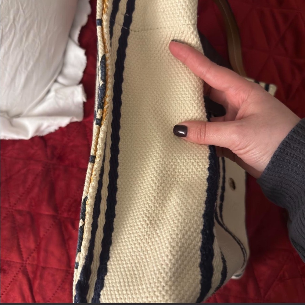 Moncler Blue and White Patterned Tote - Picture 3 of 8